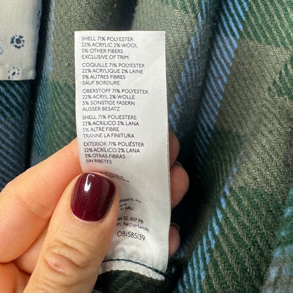 NWOT Anthropologie Pilcro Plaid Preppy boho Jacket Comfy Wool Blend Size Small - Picture 12 of 15